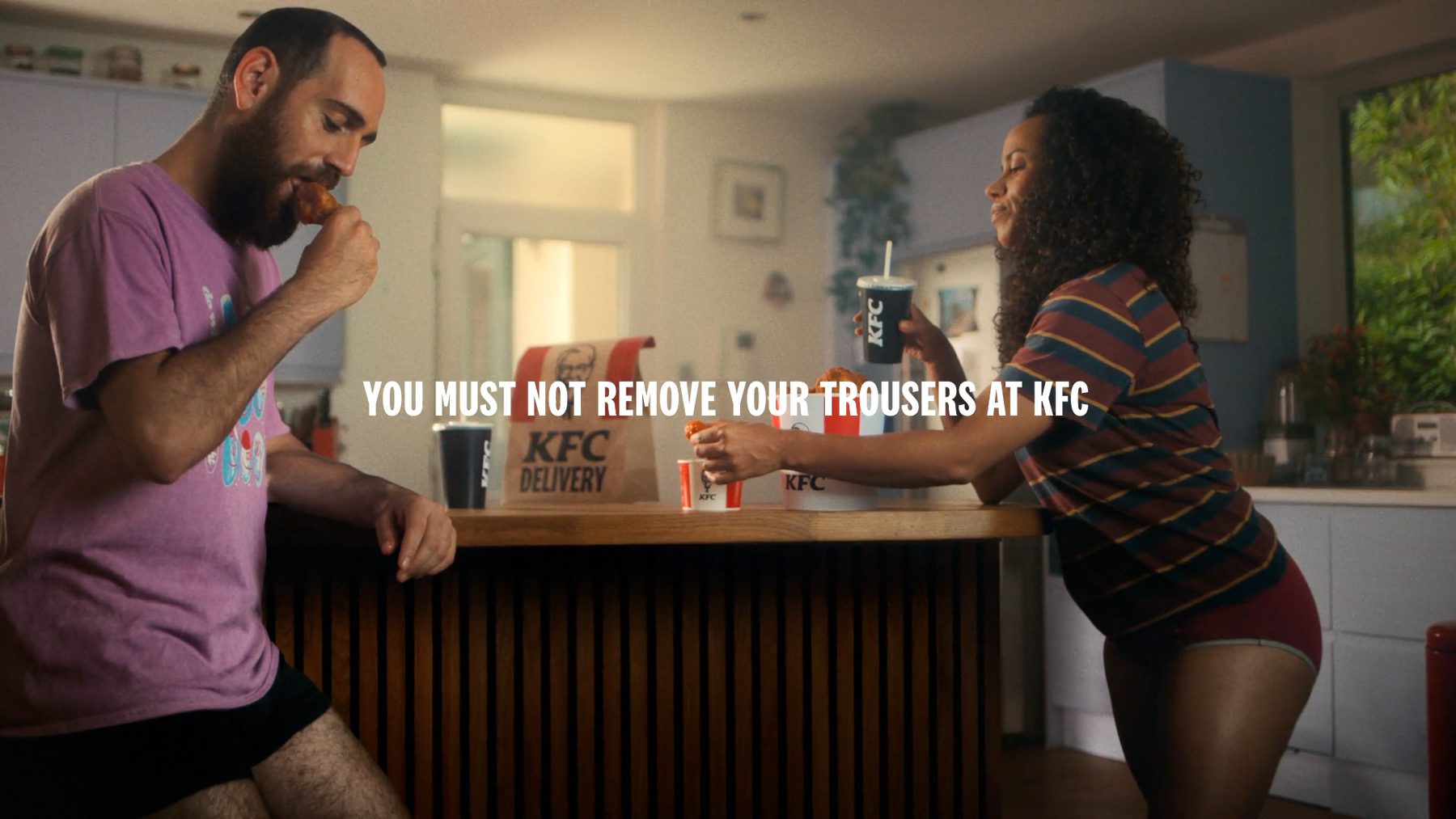 Still from "Table, Trousers, Jacuzzi, Lie-in"