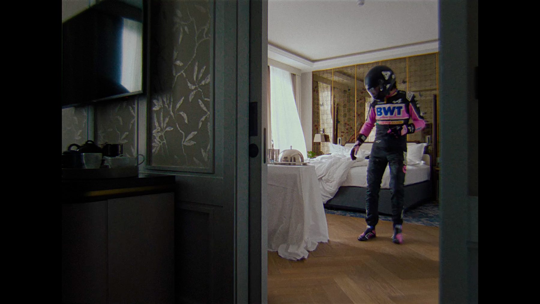 Still from "Palace x Kappa: Alpine F1"