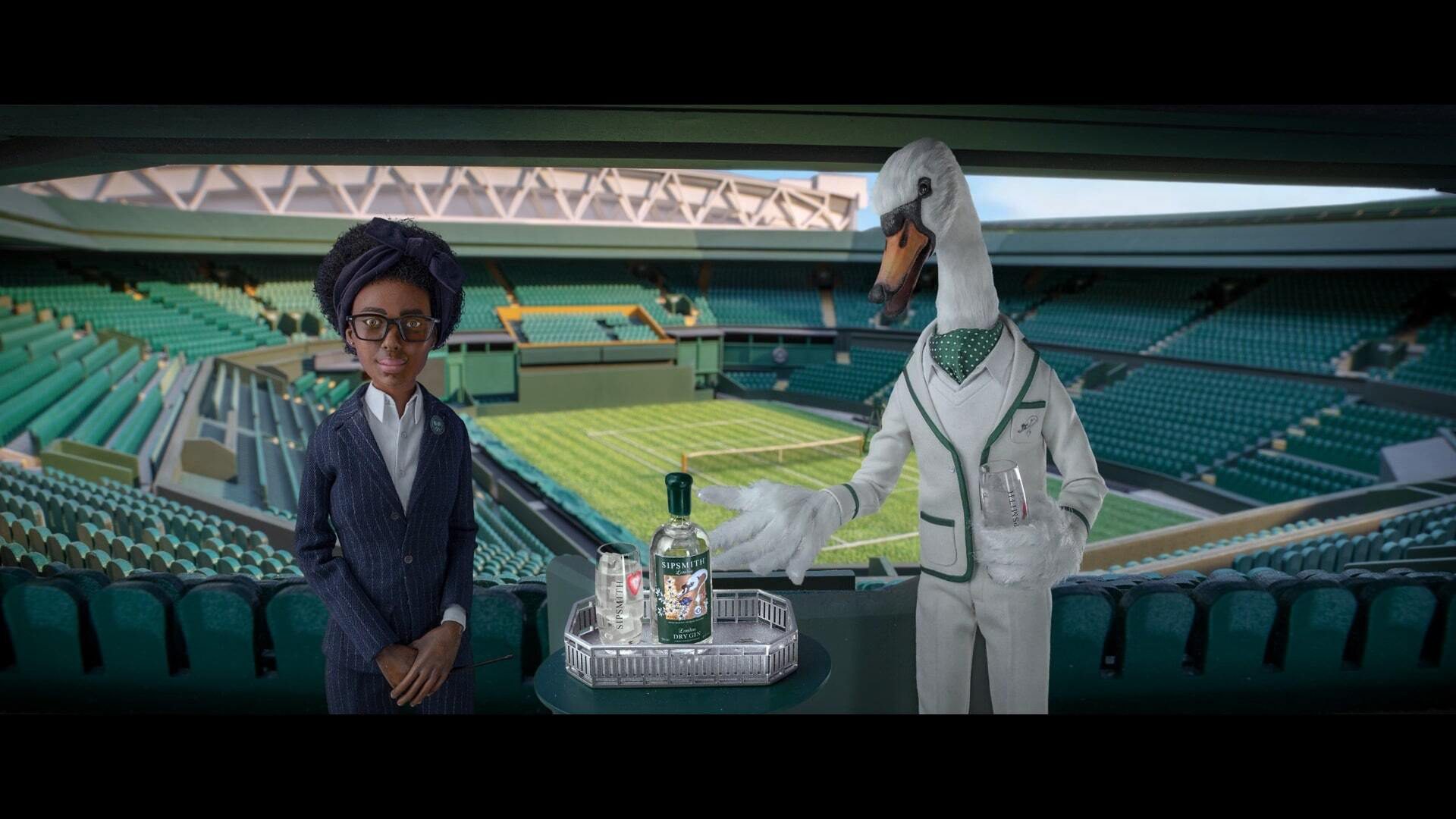 Still from "The Official Tennis of Sipsmith Gin"