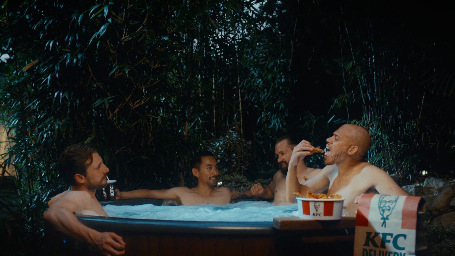 Still from "Table, Trousers, Jacuzzi, Lie-in"